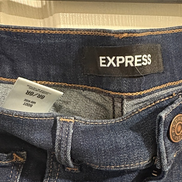 Express Dark Blue Boot Cut Jeans - Picture 2 of 6